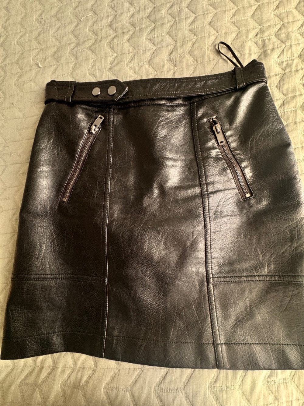 faux leather skirt